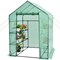 Gymax Walk-in Greenhouse 56x56x77 Gardening w/Observation Windows 2 Tier 8 Shelves